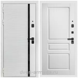 Входные двери толщиной 1.2 мм, Дверь входная Армада Каскад WHITE МДФ 10 мм / МДФ 16 мм ФЛ-243 Ясень белый