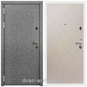 Входные двери с двумя петлями, Дверь входная Армада Престиж Белая шагрень МДФ 16 мм Штукатурка графит ФЛС - 502 / ФЛ-139 Какао нубук софт