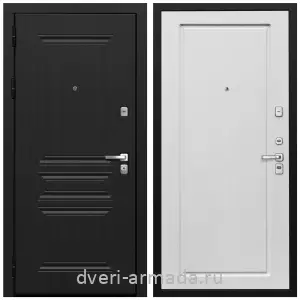 Толстые входные двери, Дверь входная Армада Экстра МДФ 10 мм ФЛ-243 Черная шагрень / МДФ 16 мм ФЛ-119 Ясень белый
