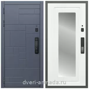 Входные двери со вставками, Умная входная смарт-дверь Армада Аккорд Kaadas K9 / МДФ 16 мм ФЛЗ-120 Ясень белый