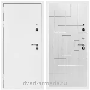 2 контура, Дверь входная Армада Оптима Белая шагрень / МДФ 16 мм ФЛ-57 Белый жемчуг