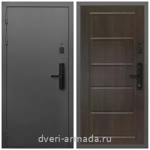 Входные двери МДФ для офиса, Умная входная смарт-дверь Армада Гарант Kaadas S500/ МДФ 6 мм ФЛ-39 Венге