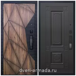 Входные металлические двери в Московской области, Умная входная смарт-дверь Армада Ламбо МДФ 10 мм Kaadas K9 / МДФ 16 мм ФЛ-2 Венге