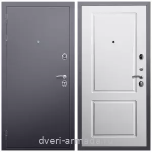 Антивандальные для квартир, Дверь входная Армада Люкс Антик серебро / МДФ 16 мм ФЛ-117 Белый матовый