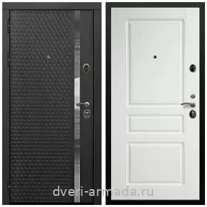Входные двери МДФ с двух сторон, Дверь входная Армада Престиж Черная шагрень МДФ 16 мм ФЛН - 501/ МДФ 16 мм ФЛ-243 Белый матовый