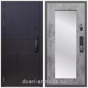 Двери МДФ для квартиры, Умная входная смарт-дверь Армада Оникс МДФ 10 мм Kaadas K9 / МДФ 16 мм ФЛЗ-Пастораль, Бетон темный
