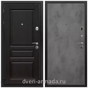 Одностворчатые входные двери, Дверь входная Армада Премиум-Н МДФ 16 мм ФЛ-243 Венге / МДФ 10 мм ФЛ-291 Бетон темный
