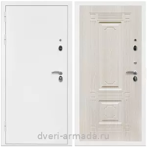 Белые, Дверь входная Армада Оптима Белая шагрень / МДФ 6 мм ФЛ-2 Дуб белёный