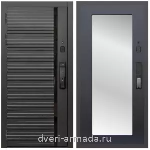 Входные двери 2050 мм, Умная входная смарт-дверь Армада Каскад BLACK МДФ 10 мм Kaadas K9 / МДФ 16 мм ФЛЗ-Пастораль, Венге