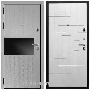 Красивые входные двери, Дверь входная Армада Престиж Черная шагрень МДФ 16 мм Милк рикамо софт / МДФ 16 мм ФЛ-57 Белый жемчуг