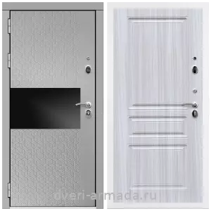 Входные двери с двумя петлями, Дверь входная Армада Престиж Белая шагрень МДФ 16 мм Милк рикамо софт / МДФ 16 мм ФЛ-243 Сандал