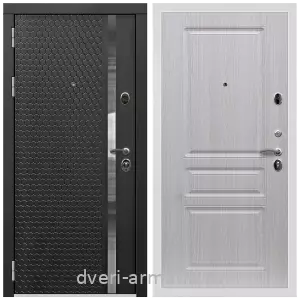 Двери МДФ для квартиры, Дверь входная Армада Престиж Белая шагрень МДФ 16 мм ФЛН - 501 / МДФ 16 мм ФЛ-243 Дуб беленый