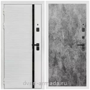 Входные двери МДФ с двух сторон, Дверь входная Армада Каскад WHITE МДФ 10 мм / МДФ 6 мм ПЭ Цемент темный