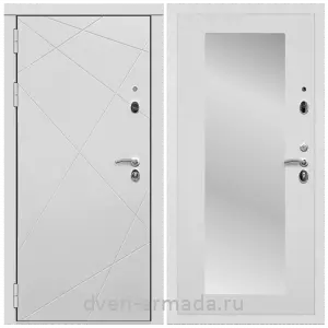 Входные двери Верона, Дверь входная Армада Тесла МДФ 16 мм / МДФ 16 мм ФЛЗ-Пастораль, Белый матовый