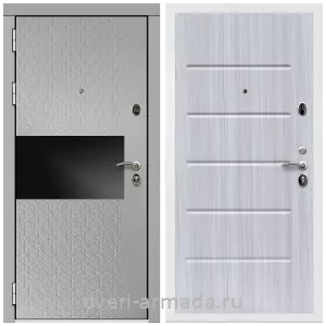Двери МДФ для квартиры, Дверь входная Армада Престиж Белая шагрень МДФ 16 мм Милк рикамо софт / МДФ 10 мм ФЛ-102 Сандал