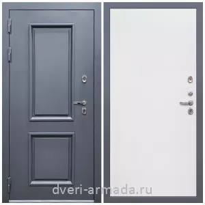 Уличные, Дверь входная уличная в дом Армада Корса / МДФ 10 мм Гладкая Белый матовый