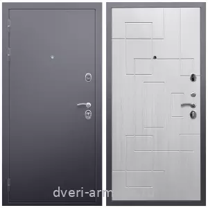 Входные двери с двумя петлями, Дверь входная Армада Люкс Антик серебро / МДФ 16 мм ФЛ-57 Белый жемчуг
