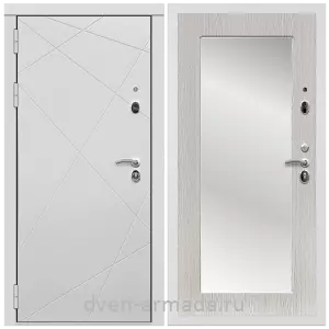 Левые входные двери, Дверь входная Армада Тесла МДФ 16 мм / МДФ 16 мм ФЛЗ-Пастораль, Сандал белый