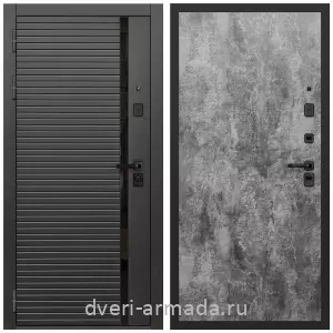 Взломостойкие входные двери 1.2, Дверь входная Армада Каскад BLACK МДФ 10 мм / МДФ 6 мм ПЭ Цемент темный
