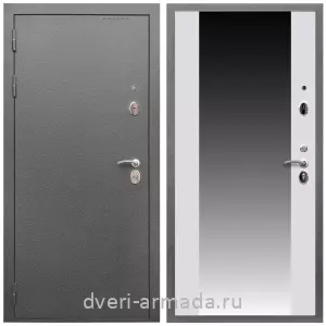 Офисные, Дверь входная Армада Оптима Антик серебро / МДФ 16 мм СБ-16 Белый матовый