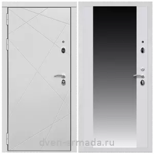 Входные двери 960 мм, Дверь входная Армада Тесла МДФ 16 мм / МДФ 16 мм СБ-16 Белый матовый