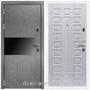 Входные двери с двумя петлями, Дверь входная Армада Престиж Белая шагрень МДФ 16 мм Штукатурка графит / ФЛ-183 Дуб беленый