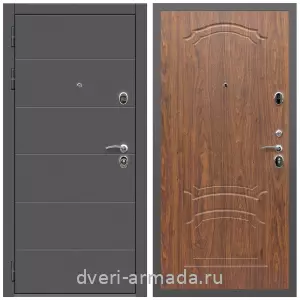 Двери МДФ для квартиры, Дверь входная Армада Роуд МДФ 10 мм / МДФ 6 мм ФЛ-140 Мореная береза