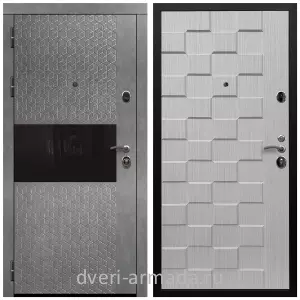 Входные двери МДФ с двух сторон, Дверь входная Армада Престиж Черная шагрень МДФ 16 мм Штукатурка графит / МДФ 16 мм ОЛ-39 Лиственница беж