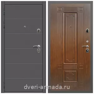 Двери МДФ для квартиры, Дверь входная Армада Роуд МДФ 10 мм / ФЛ-2 Мореная береза