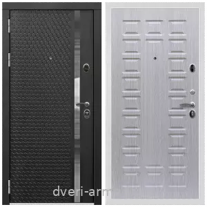 Красивые входные двери, Дверь входная Армада Престиж Белая шагрень МДФ 16 мм ФЛН - 501 / МДФ 16 мм ФЛ-183 Дуб беленый