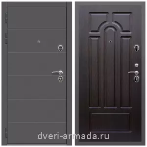 Двери МДФ для квартиры, Дверь входная Армада Роуд МДФ 10 мм / МДФ 6 мм ФЛ-58 Венге