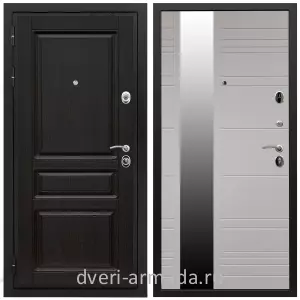 Двери МДФ для квартиры, Дверь входная Армада Премиум-Н МДФ 16 мм ФЛ-243 Венге / МДФ 16 мм ФЛЗ-Сити Белый матовый