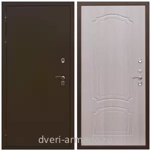 Для коттеджа, Дверь входная уличная для загородного дома Армада Термо Молоток коричневый/ ФЛ-140 Дуб белёный морозостойкая