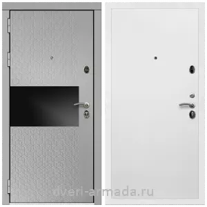 Современные входные двери, Дверь входная Армада Престиж Белая шагрень МДФ 16 мм Милк рикамо софт / МДФ 10 мм Гладкая матовый