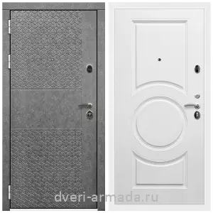 4 контура, Дверь входная Армада Престиж Белая шагрень МДФ 16 мм Штукатурка графит ФЛС - 502 / МС-100 Белый матовый