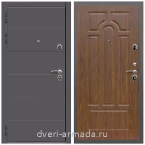 Двери МДФ для квартиры, Дверь входная Армада Роуд МДФ 10 мм / МДФ 6 мм ФЛ-58 Мореная береза