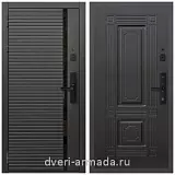 Умная входная смарт-дверь Армада Каскад BLACK МДФ 10 мм Kaadas S500 / МДФ 6 мм ФЛ-2 Венге