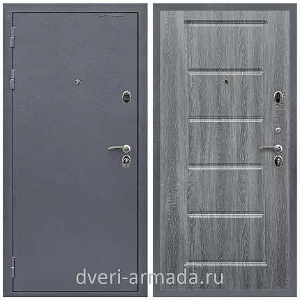 Дверь входная Армада Престиж Strong антик серебро / МДФ 16 мм ФЛ-39 Дуб Филадельфия графит