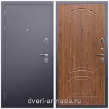 МДФ с зеркалом, Дверь входная металлическая утепленная Армада Люкс Антик серебро / ФЛ-140 Морёная береза двухконтурная