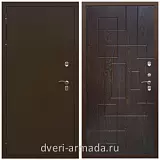Двери в деревянный дом, Дверь входная уличная в дом Армада Термо Молоток коричневый/ ФЛ-57 Дуб шоколад трехконтурная от производителя