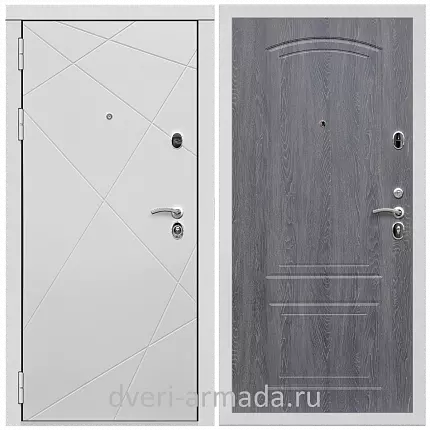 Дверь входная Армада Тесла МДФ 16 мм / МДФ 6 мм ФЛ-138 Дуб Филадельфия графит