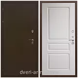 Белые с терморазрывом , Дверь входная уличная в дом Армада Термо Молоток коричневый/ ФЛ-243 Ясень белый
