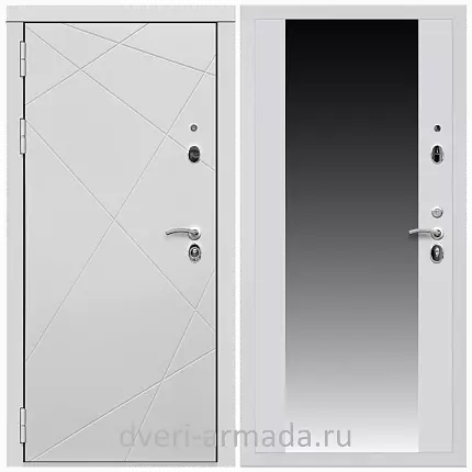 Дверь входная Армада Тесла МДФ 16 мм / МДФ 16 мм СБ-16 Белый матовый